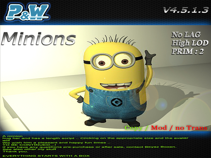 ..::P&W Minion::.. %100 Mesh