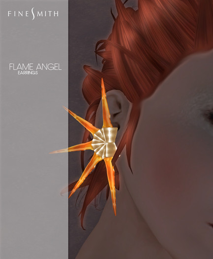FINESMITH FLAME ANGEL EARRINGS