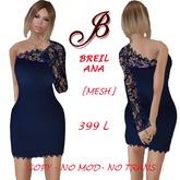 *** BREIL ANA***Mesh One Sleeve Dress Lace blue