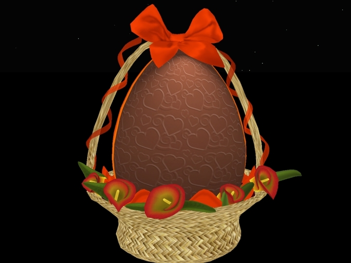 Easter Egg with Orange Lillies