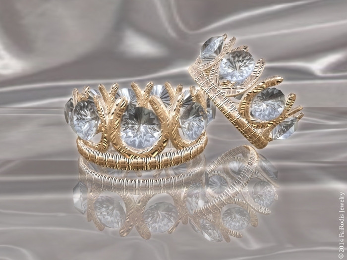 FaiRodis Diamond Happiness wedding rings set