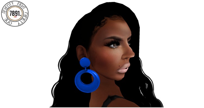 [7891.] Betsy Earrings - Blue  (W\Resize)