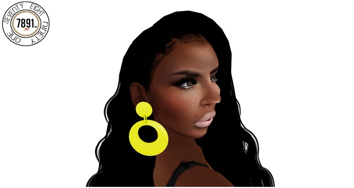 [7891.] Betsy Earrings - Yellow (W\Resize)