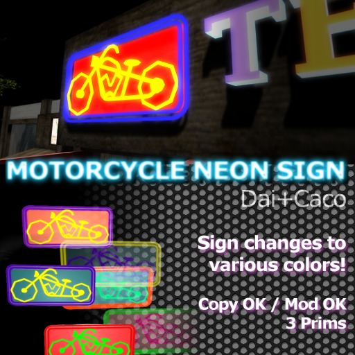 [Dai+Caco] Motorcycle Neon Sign