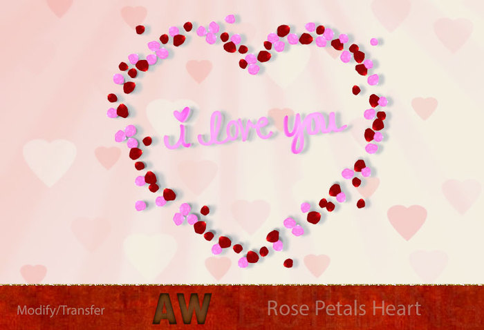 *AW* Rose Petals Heart