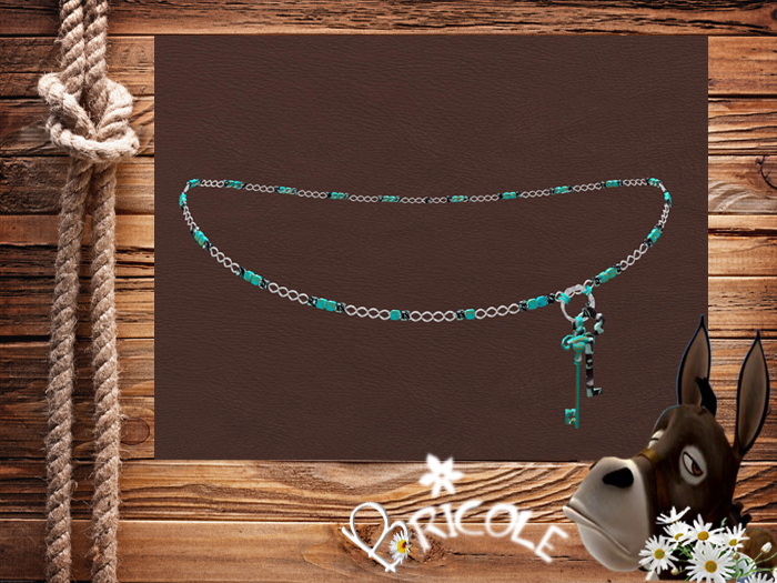 key Belly Chain (turquoise)