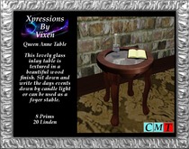 Queen Anne End Table with Decor-Xpressions (Boxed)