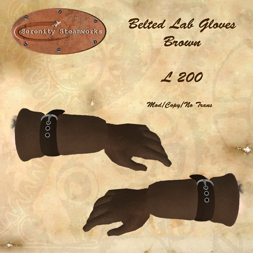 Belted Lab Gloves - Brown