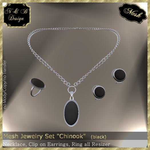 *N & B Design* Jewelry Set "Chinook" (black)