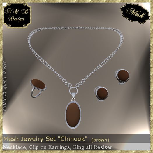*N & B Design* Jewelry Set "Chinook" (brown)