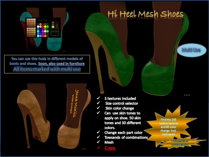 Hi Heel Mesh Shoes