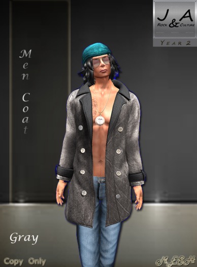 Men Coat Gray