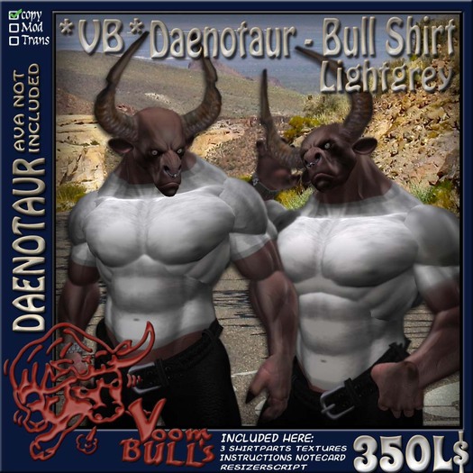 *VB* Daenotaur - Bull Shirt Lightgrey