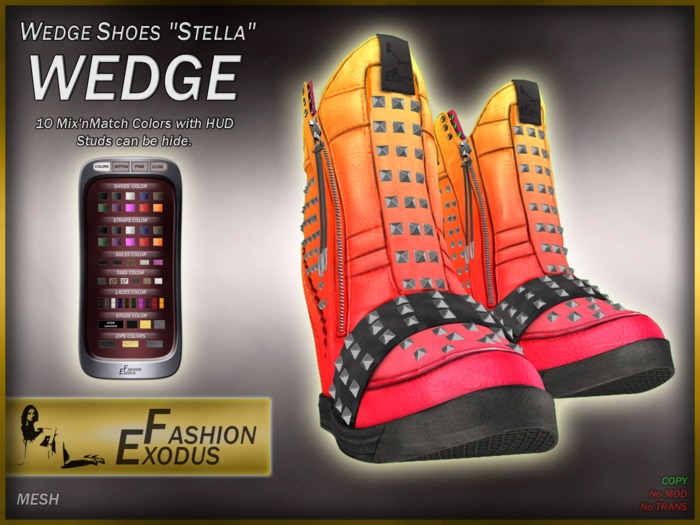 EF - Wedge Shoes + HUD + 10 Mix'n'Match colors