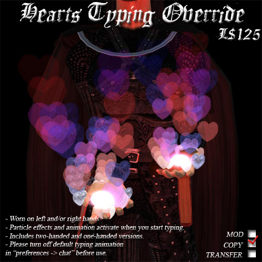 Hearts Typing Override