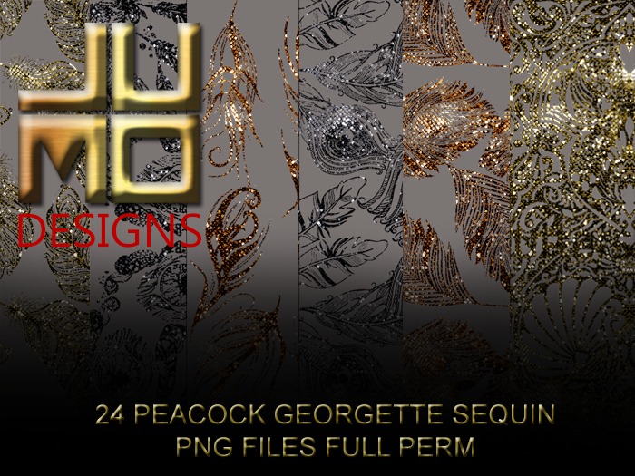 .:JUMO:. Peacock Georgette Sequin