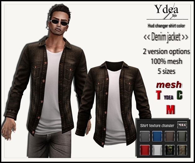 *Ydea* Denim jacket mesh metallic