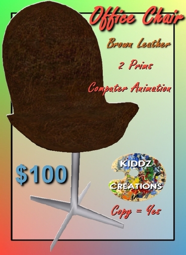 2 PRIM Office Chair_Brown Leather