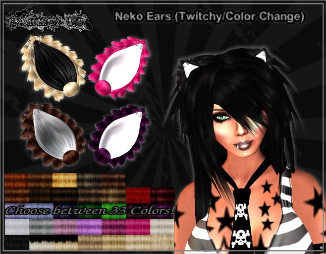 ::DarKCatZ:: Neko Ears (Twitchy/Color Change)