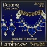 Luminesse Perama Sapphire Gold Necklace Set-Wear To Unpack