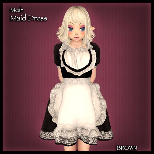 *FH* Brown Mesh Maid Dress(box)