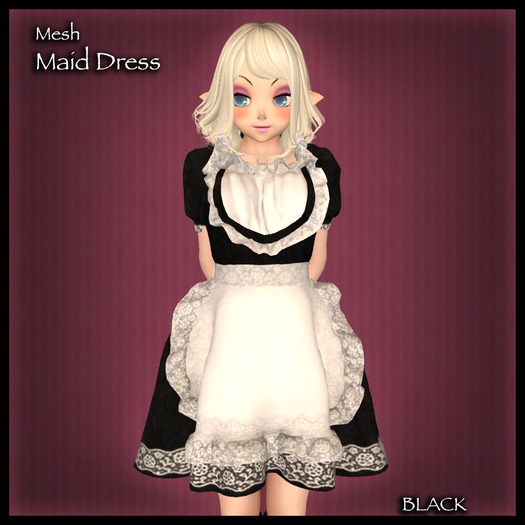 *FH* Black Mesh Maid Dress(box)