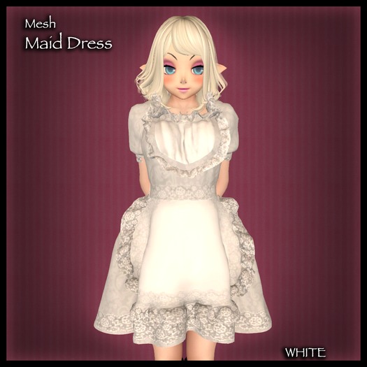*FH* White Mesh Maid Dress(box)