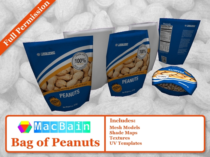 Bag of Peanuts - Mesh Object - Full Permission