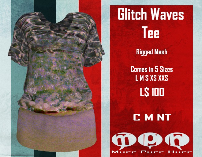 {black^asteroid} Glitch Waves Tee