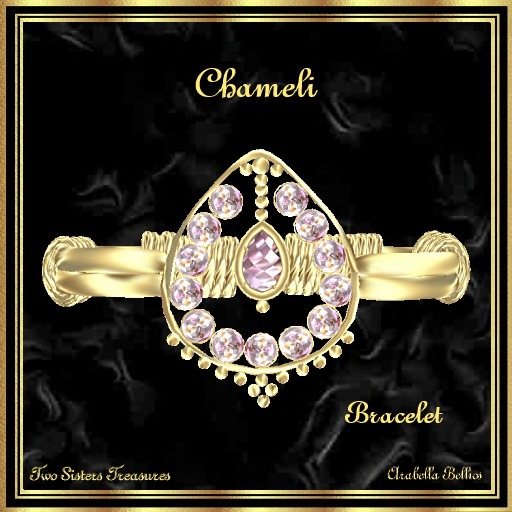 TST - CHAMELI PINK TOPAZ BRACELET YG.
