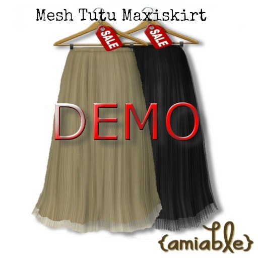 {amiable}Mesh Tutu Maxiskirt(DEMO)