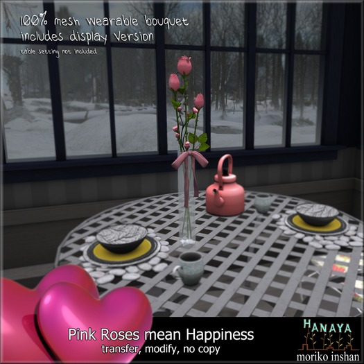 -Hanaya- Pink Roses mean Happiness [mesh]