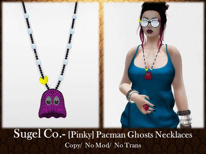 Sugel Co. - [Pinky] Pacman Ghosts Necklaces