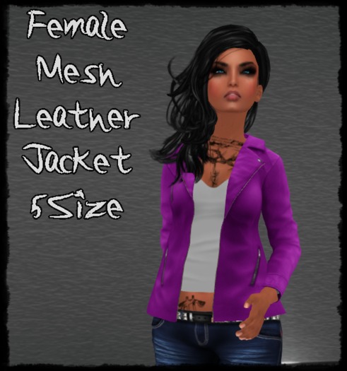Female Mesh Leatherjacket Pink