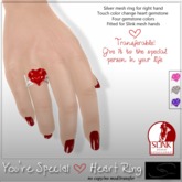 [Stellar] You're Special! Heart Gemstone Ring (for Slink hands)