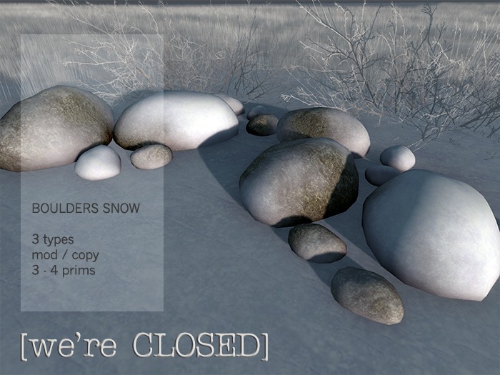 [we're CLOSED] boulders snow