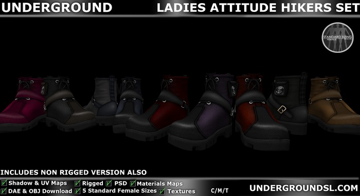 [UG MESH] LADIES ATTITUDE HIKERS SET