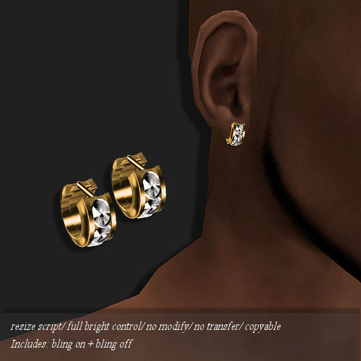 EARRING-HUGGIE GOLD        -RYCA-