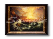 stormy sunset at sea **
