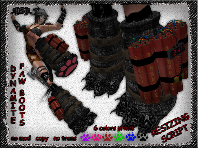 .:[S]:. Dynamite paw boots (box)