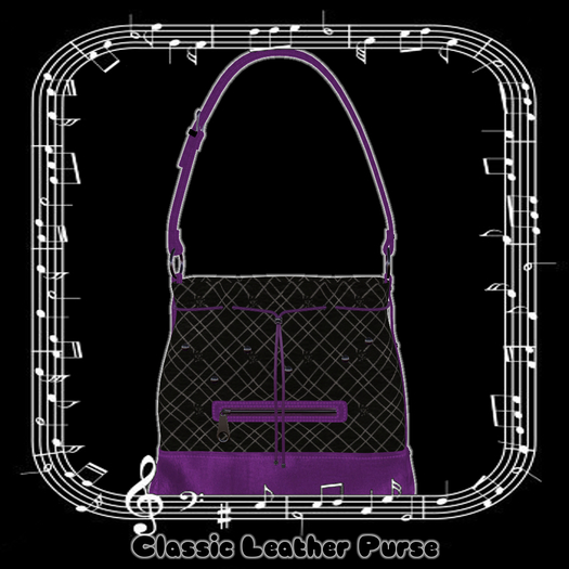 Classic Leather Purse - Purple