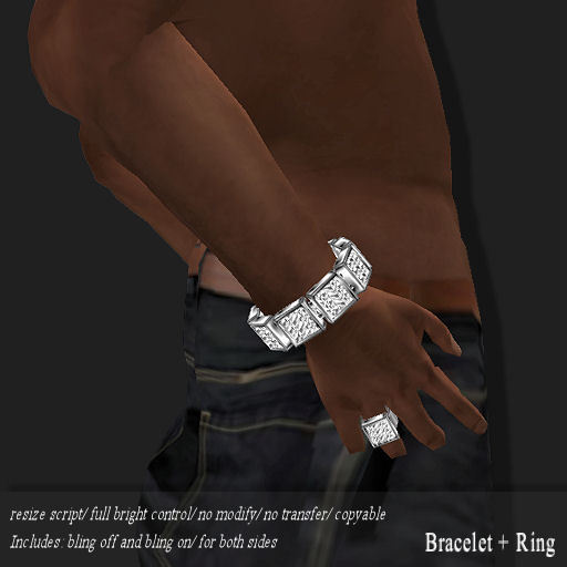 BRACELET&RING BALLIN PLATINUM       -RYCA-