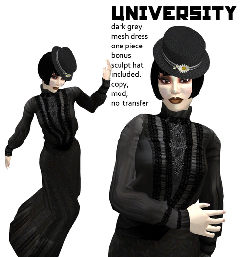 Grim Bros. university dress grey   BOXED