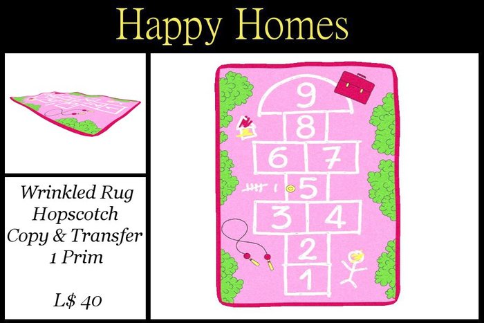 H.Homes ~ Wrinkled Rug ~ Hopscotch