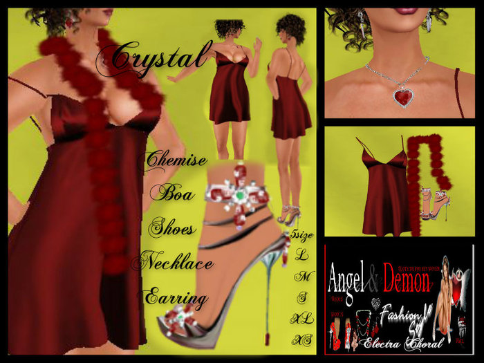 Chemise Red Crystal