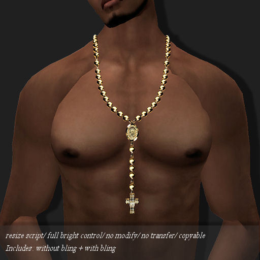 NECKLACE ROSARY GOLD [M]              -RYCA-