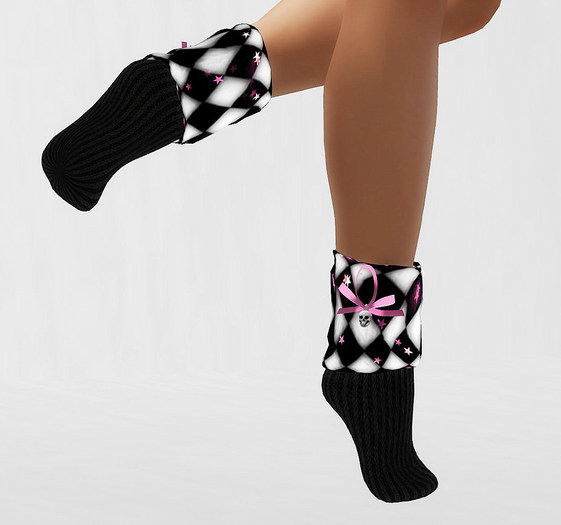 Sugel Co [Pink] Checkered Tiptoe Socks