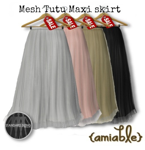 {amiable}Mesh Tutu Maxiskirt (FAT PACK)