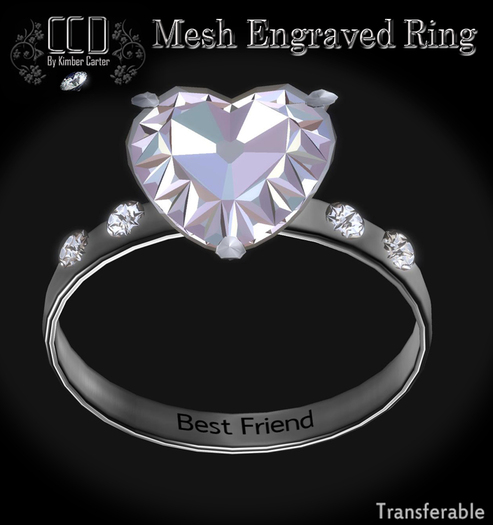 CCD - Mesh engraved Diamond Ring - Best Friend
