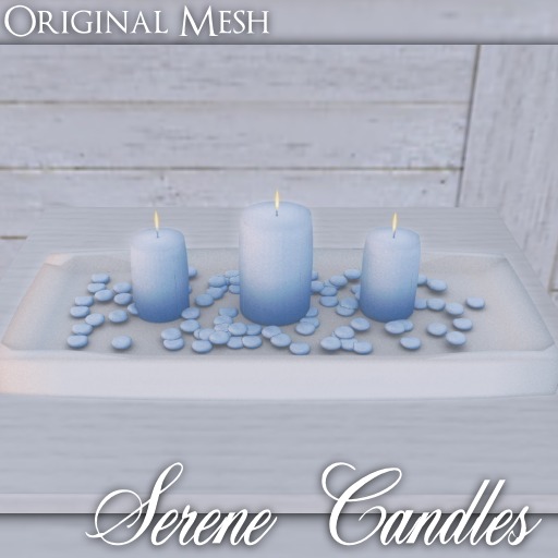 ::: Krystal ::: Serene Candles - Blue